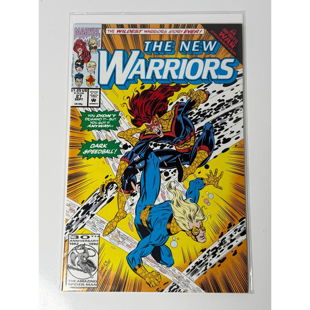 The New Warriors 27 Marvel 1992 Infinity War Crossover Dark Speedball Bagley Art